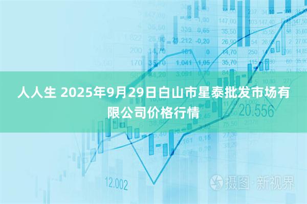 人人生 2025年9月29日白山市星泰批发市场有限公司价格行情